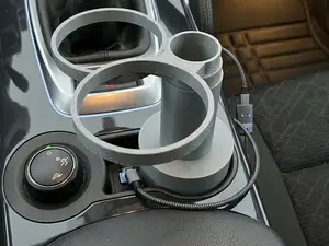 Dual Car Cup Holder with Internal Bin 