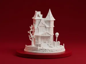 Haunted Victorian House Halloween Diorama