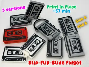 Cassette Tape and Walkman Slider + Flip Fidget