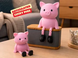 ARTICULATED LUCKY PIGS - PERFECT SILVESTE PRINT