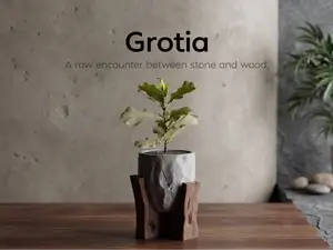 Grotia – A raw encounter between stone and wood.