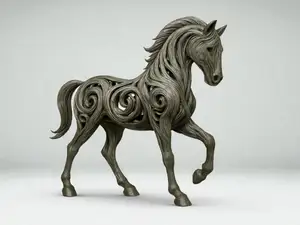 Caballo Etéreo - Arte orgánico en movimiento