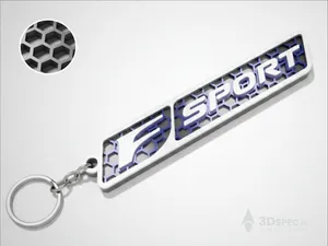 Lexus F-Sport honeycomb logo keychain
