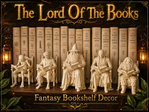 The Lord Of The Books – Fantasy Bookshelf Decor