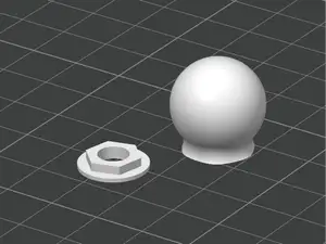 Round 18mm diameter smooth M6 bolt knob and plug