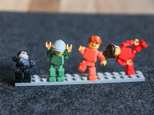 Legos inspired action minifigure