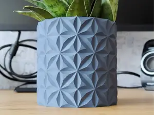 Carved Flower Plant pot Decor Planter - Vase mode