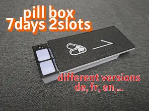 Pillenbox 7 Tage 2 Fächer 4 Sprachen de fr en esp