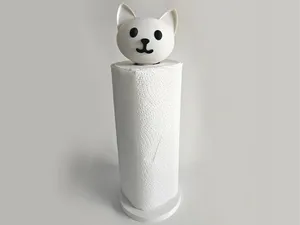 Kitchen Roll Paper Holder Cat (no AMS, no Glue)