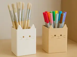 可爱猫咪笔筒 (Q_Craft)