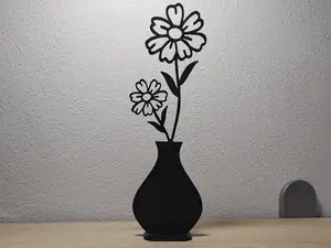 Flower vase silhouette
