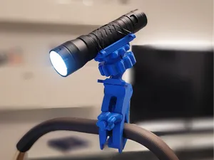 Universal Flashlight Clamp Mount with Ball Joint