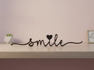 Smile ♡ lettering - Cute Home Decor ♡