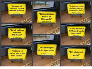 8 verschieden lustige Schilder