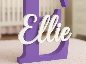 Ellie Letter Stand – Script Name Accent