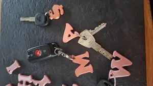 alphabet numbers sign keychain print in place
