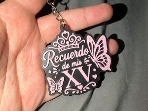 Recuerdo de mis XV(15) keychain llavero