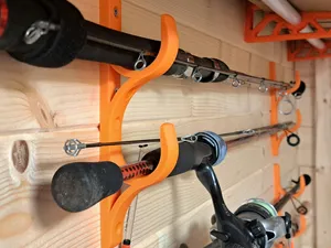 Fishing Rod Wall Mount (Double Hook)