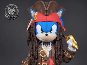 Sonic x Captain Jack Sparrow No AMS|Multi-Part|3MF