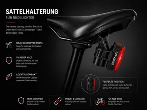 Rücklichthalter für Sattelstreben