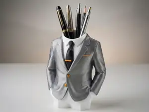 Gentleman Suit Pen Holder - Office Decor Organizer