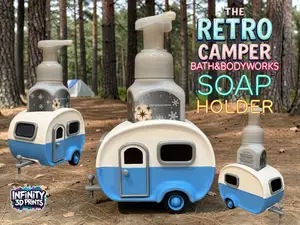 MULTIPART- THE RETRO CAMPER - BBW SOAP HOLDER
