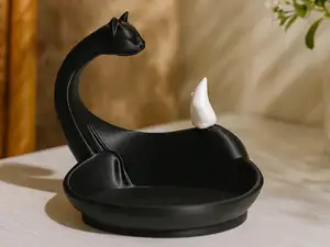 Black Cat & Mouse Trinket Tray – Modern Organizer