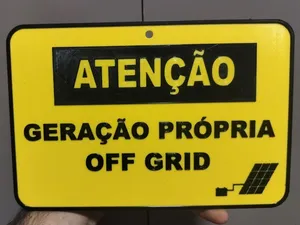 Placa aviso Solar OFF GRID