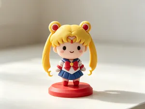 美少女战士-卡通公仔手办摆件-儿童过家家涂色玩具