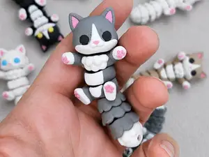 Flexi Cat Keychain & Fridge Magnet - Taro