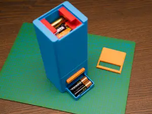 Battery AA Storage Box & Dispenser