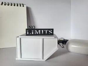 No Limits – Motivational 3D Sign & Keychain