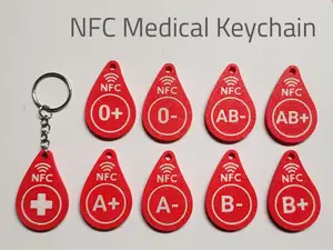 NFC Medical Keychain – Blood Type for Emergency