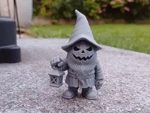 Pumpkin Head Gnome with Lantern