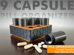 9 Capsule Pill Tray with Capsules