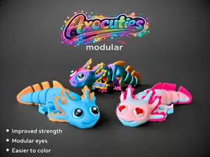Axocuties Modular - Cute Articulated Axolotl