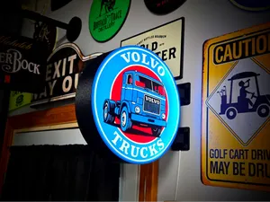 VOLVO TRUCKS ~ 2-Sided Gas Station Lightbox Sign