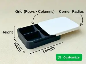 Customizable Sliding Lid Compartment Box