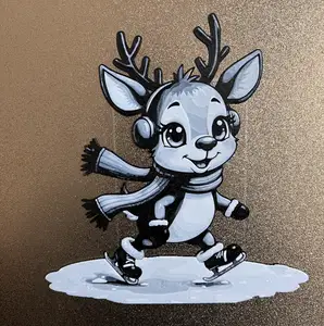Ice Skating Deer
