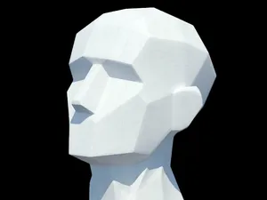 lowpoly Head sculpture