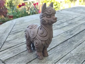 Baroque Alpaca / Llama Figurine