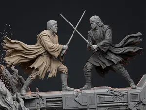 Obi-Wan vs Anakin Mustafar Duel Diorama