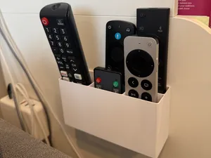 Remote Holder w Command Strip Wall Attachment