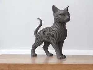 Escultura gato orgánica