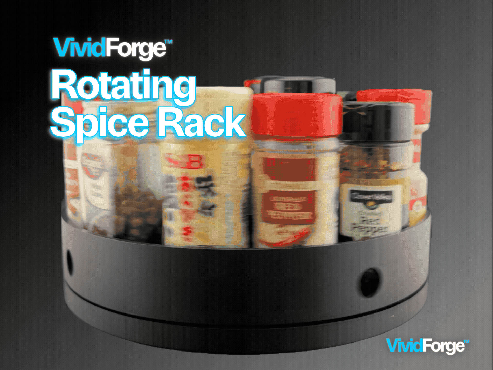 Rotating Spice Rack | Kitchen Cabinet Organizer