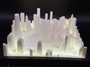 New York City Financial District Illuminée