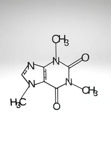 Caffeine molecule structure coffee