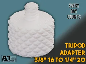 Tripod adapter: 3/8" 16 to 1/4" 20 UNC