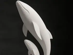 Whales in Sync – Minimalist Sculpture