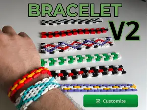 Pulsera articulada personalizable paramétrica.